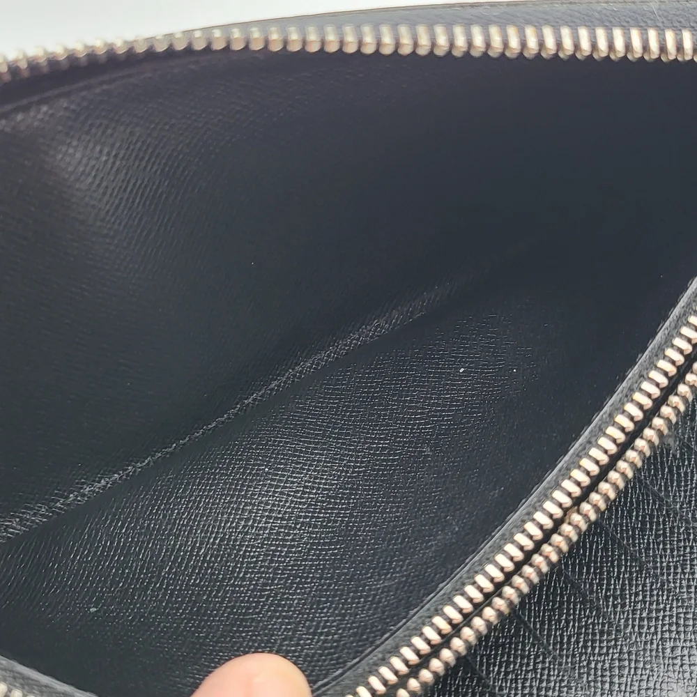 Louis Vuitton Damier Graphite Zippy Long Wallet Round Zip, Authentic..